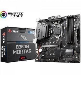 MOTHERBOARD MSI B360M MORTAR, LGA1151, B360, DDR4, SATA 6.0, USB 3.1
