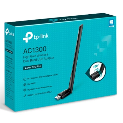 ADAPTADOR WIFI TP-LINK USB AC1300 ARCHER T3U PLUS | AC1300