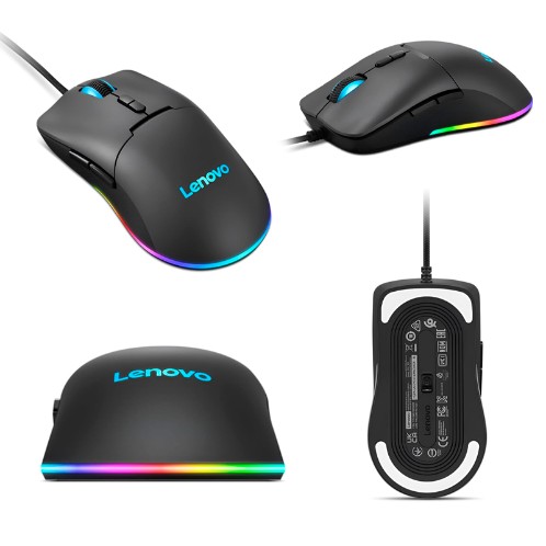 MOUSE LENOVO M210 RGB GAMING, USB, SENSOR OPTICO PAW3333 8000 DPI