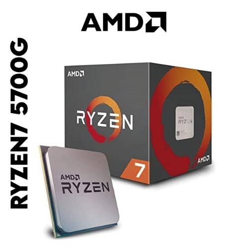 PROCESADOR AMD RYZEN 7 5700G, 3.80 / 4.60GHZ, 16MB L3, 8-CORE, AM4, 7NM, 65W