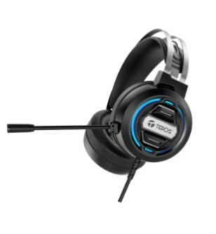 AURICULARES GAMING TEROS TE-8160N ESTÉREO, MICRÓFONO, CONECTOR  USB Y 3.5MM 