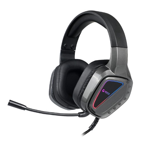 AURICULARES GAMING TEROS TE-8171N ESTÉREO, MICRÓFONO, LUCES RGB