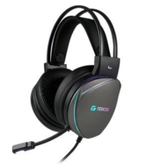 AURICULARES GAMING TEROS TE-8170N ESTEREO 7.1, MICRÓFONO, CONECTOR USB, NEGRO, RGB